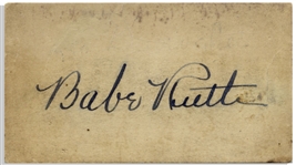 Babe Ruth Signed Card -- With PSA COA